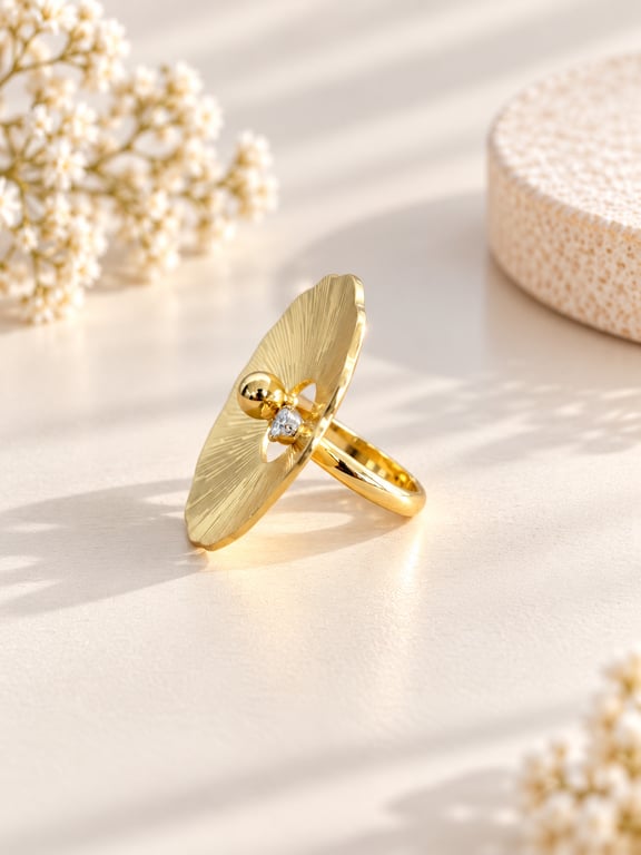 Sculptural Petal Bloom Ring thumbnail 2