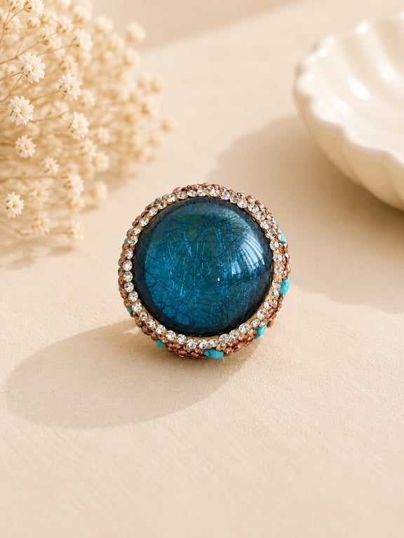 Purple Cabochon Statement Ring thumbnail 2