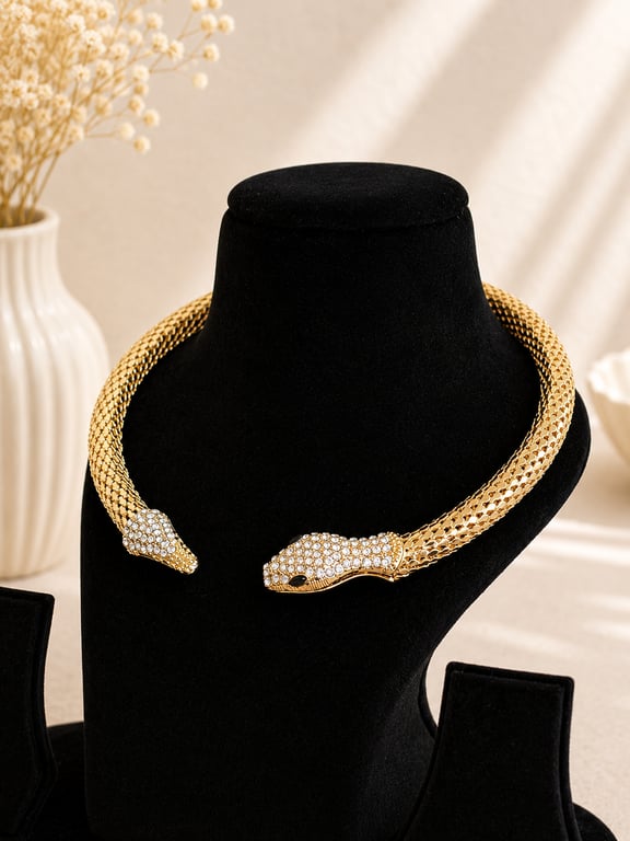 Twin Snake Collar Necklace thumbnail 2