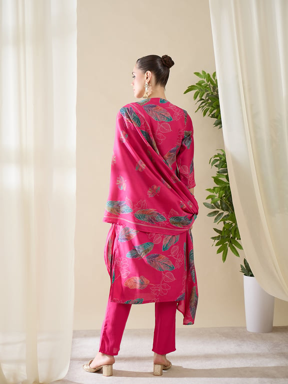 (Libas) Chanderi Silk Cotton Kurta Set thumbnail 2