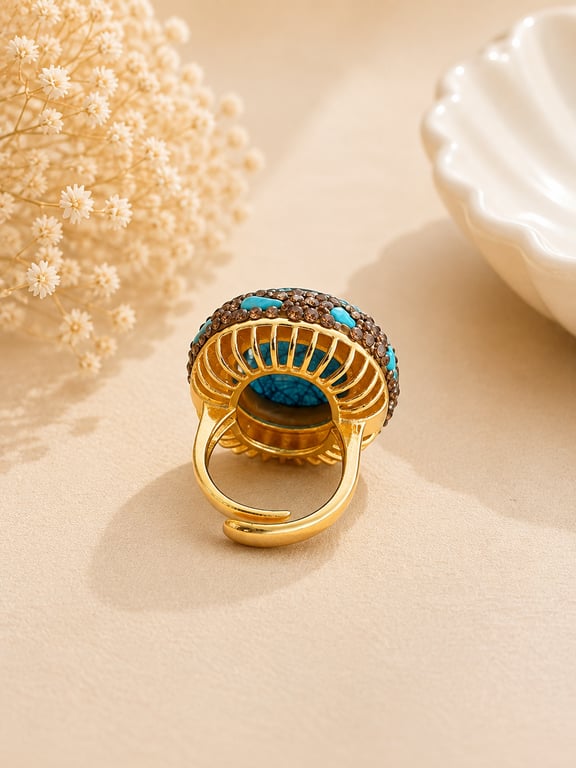 Purple Cabochon Statement Ring thumbnail 3