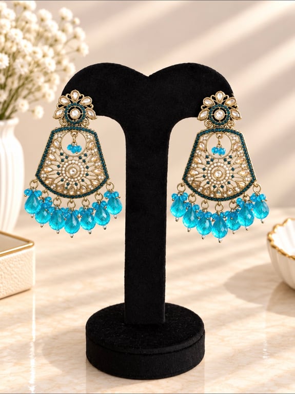 Royal Crystal Bell Chandelier Earrings