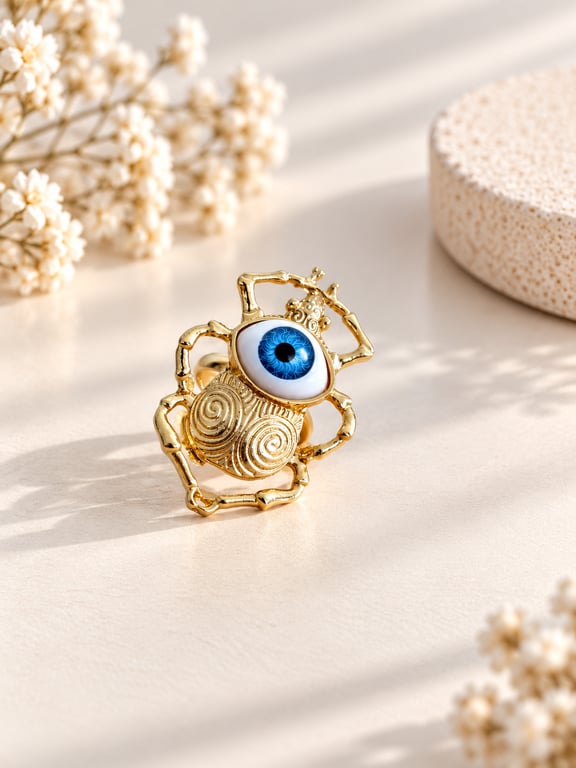 Eye Spiral Statement Ring
