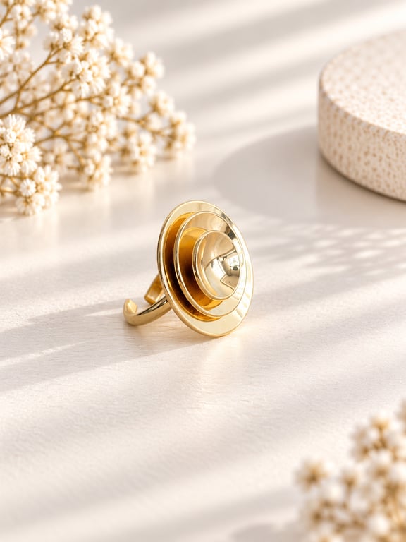 Concentric Spiral Statement Ring thumbnail 3