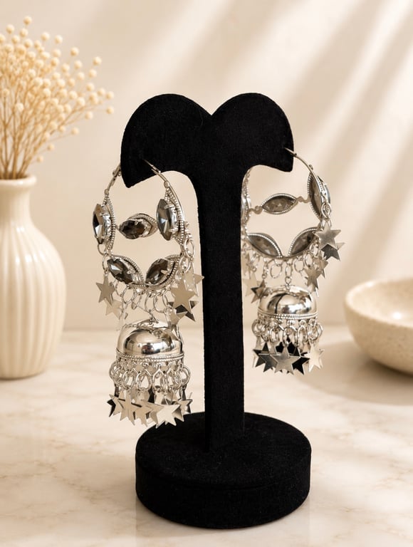 Floral Face Statement Earrings