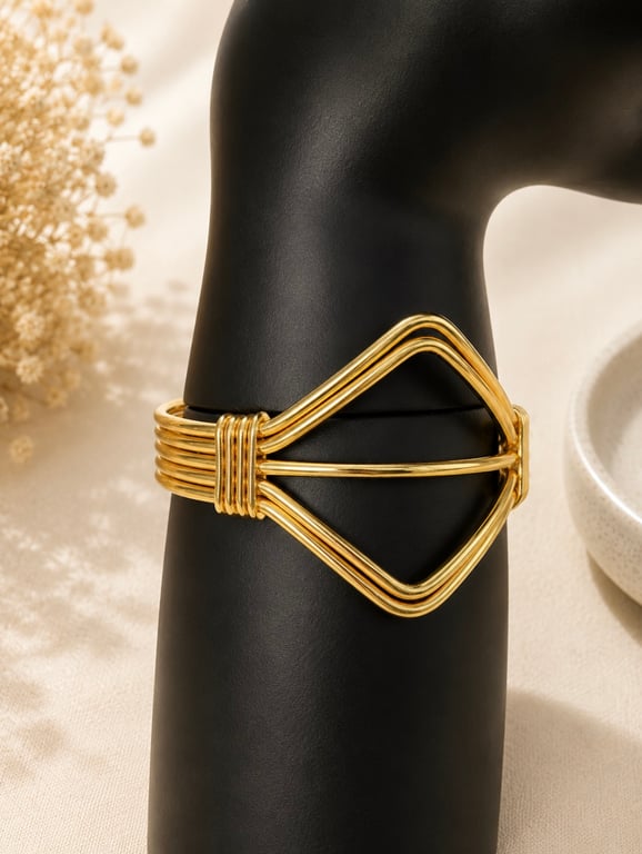 Geometric Open Cuff Bracelet thumbnail 2