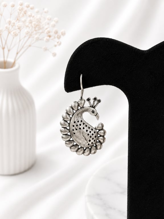 Floral Crescent Drop Earrings thumbnail 2