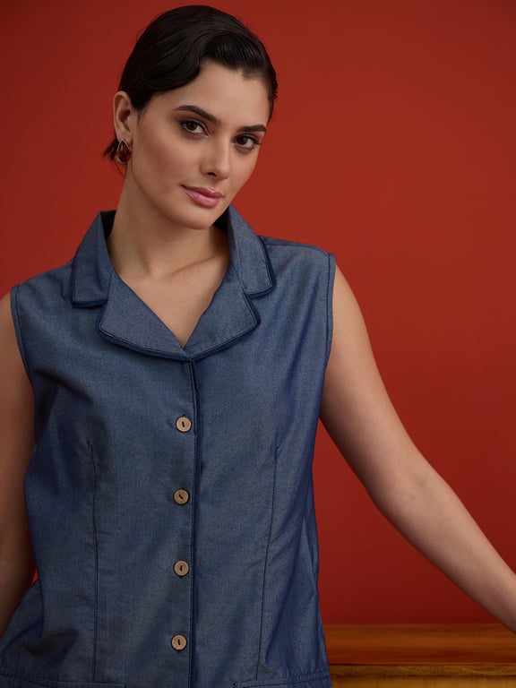 Azure Ease Linen Co-Ord Set thumbnail 3