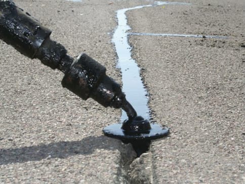 Crack filling work