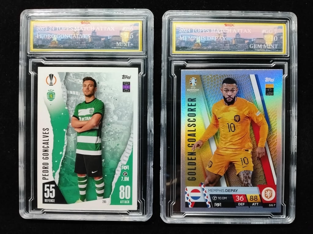 2pcs Lot: EURO 2024 | Memphis Depay / Pedro Goncalves | MDC 10 Gem Mint / 9.5 Mint+ | GG 7 / 295