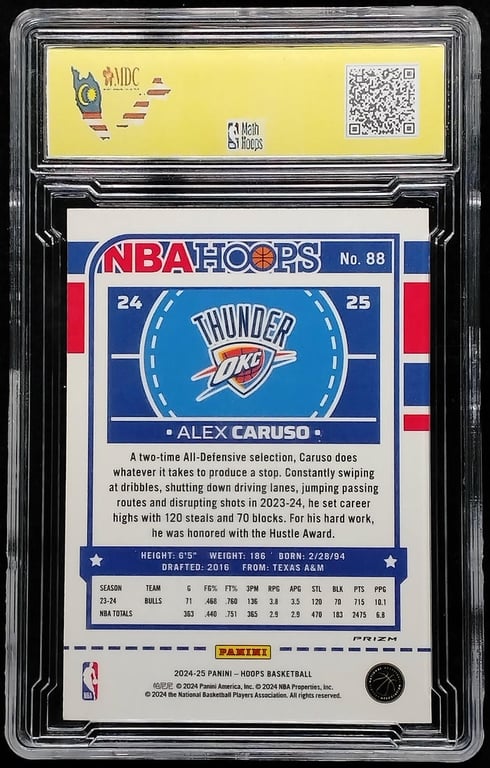 NBA Hoops. Alex Caruso. 2024. No.88. MDC 10 Gem Mint