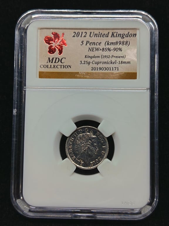 United Kingdon，2013，5 Pence，COIN，MDC 85%-90% ，Qty 