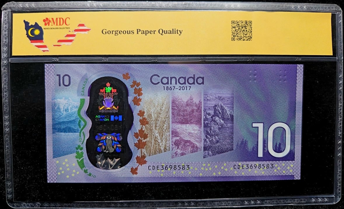 BC-75. Canada. 10 Dollars. 2017. CDE3698583. MDC 67 GPQ. Commemorative Note