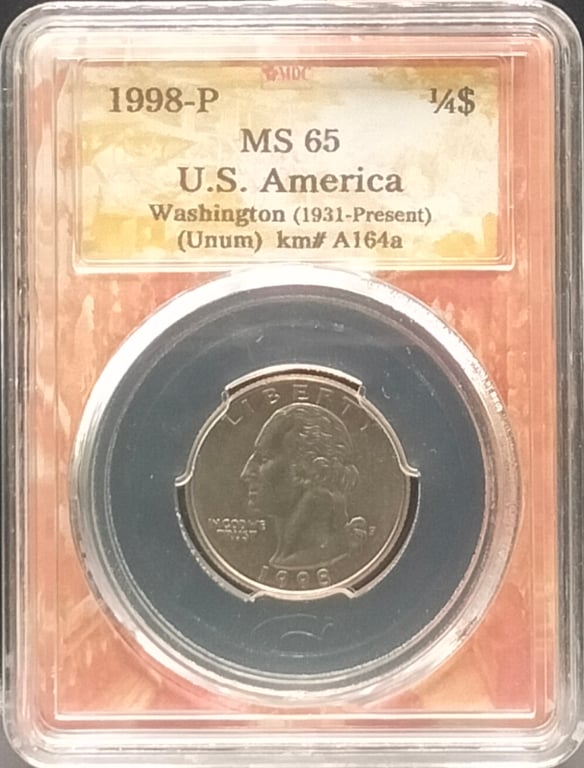 U.S.A, 1998-P, 1/4 Dollar, MDC MS 65, Qty-1