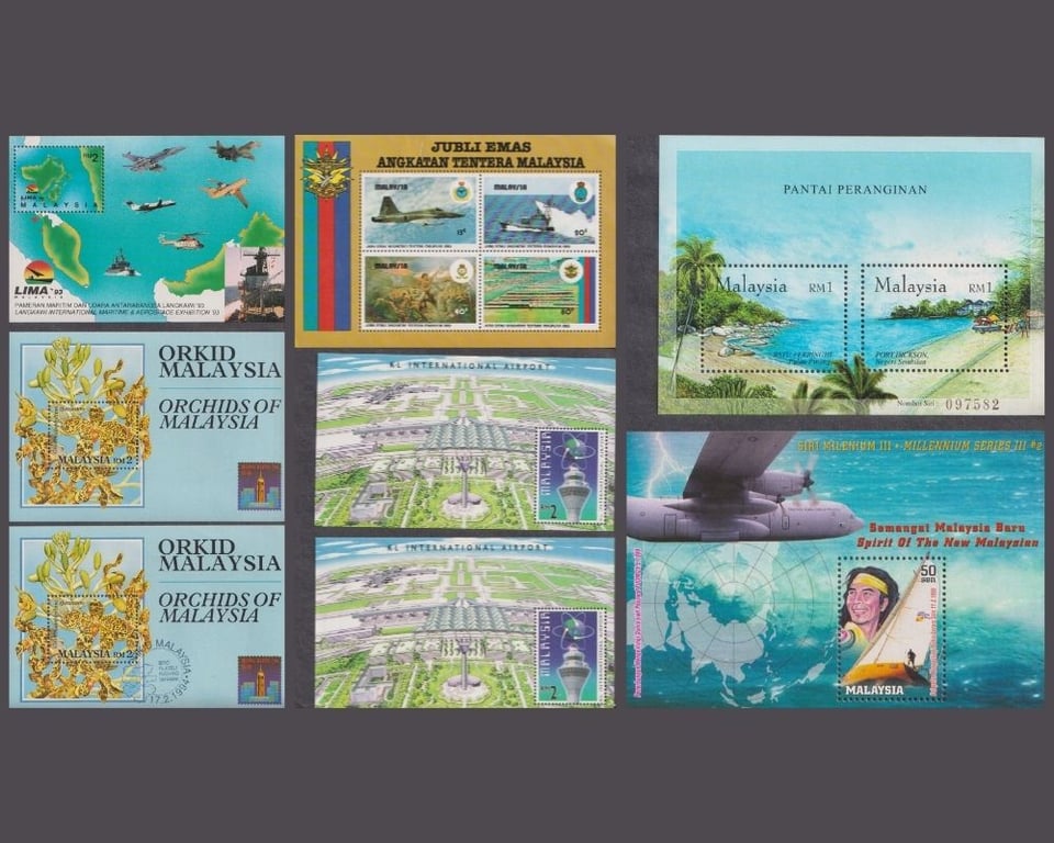 Malaysia, Mix Miniature Sheet, Qty - 8