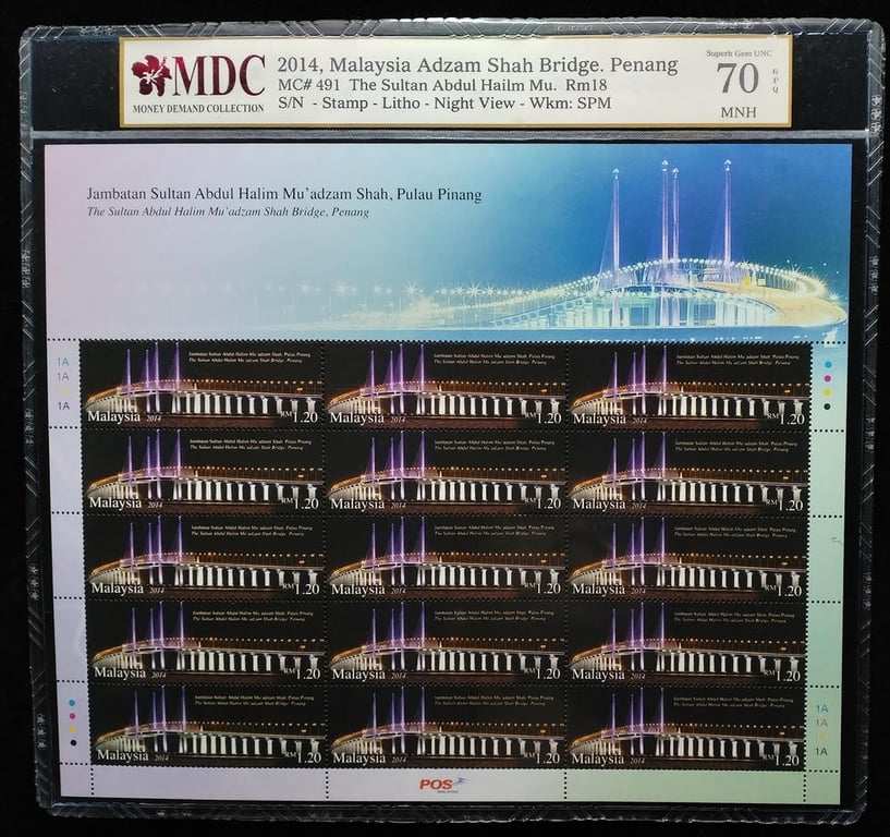 Malaysia. RM 18. 2014. MDC 70 GPQ MNH