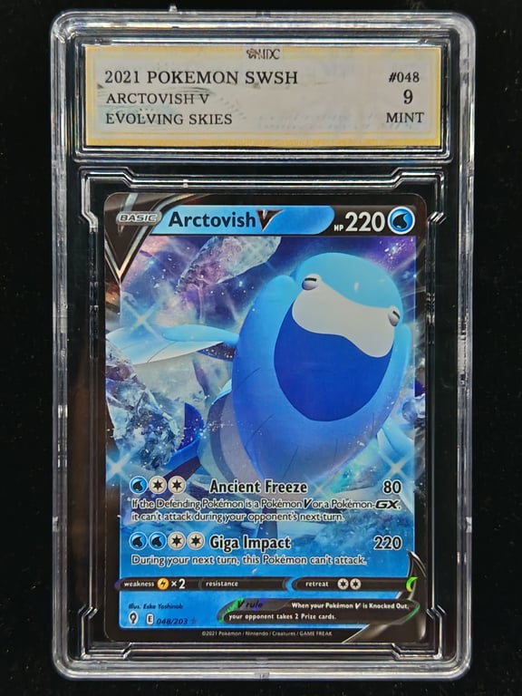 Pokemon，2021，Arctovish V，#048，MDC 9 Mint，Qty 1