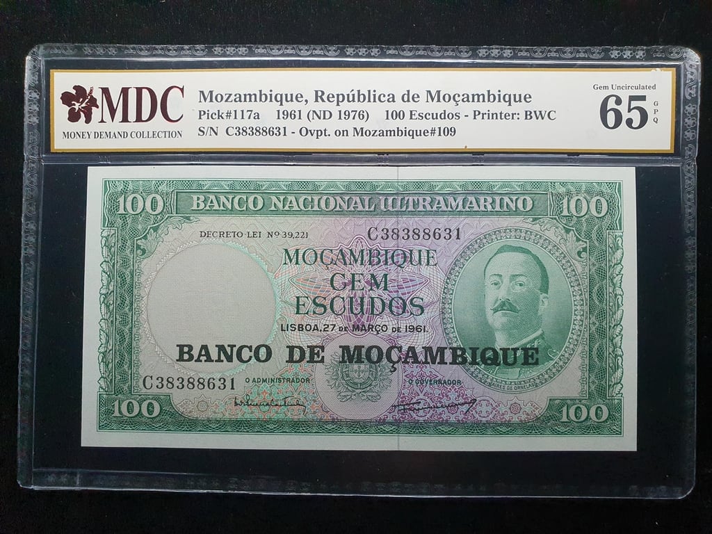 Mozambique，100 Escudos，1961，C38388631，MDC 65 GPQ，1 Qty 