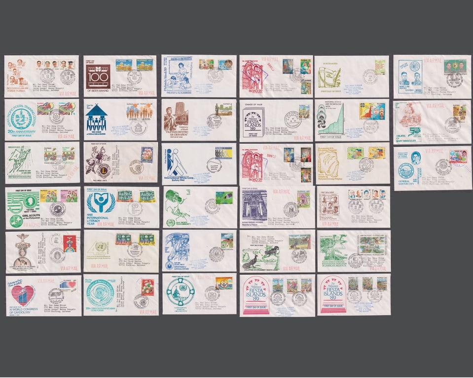 Philippines, 1989-90, Mixed FDC, Qty - 33