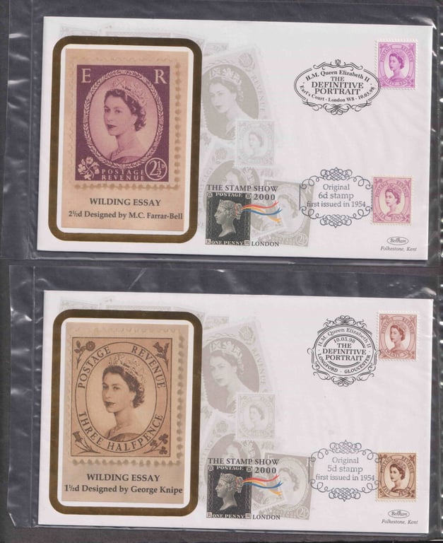 United Kingdom, 1954, Stamp, FDC, Mint, London, Wilding Essay-Three Halfpence, Postage Revenue, One Shilling, Sold as is