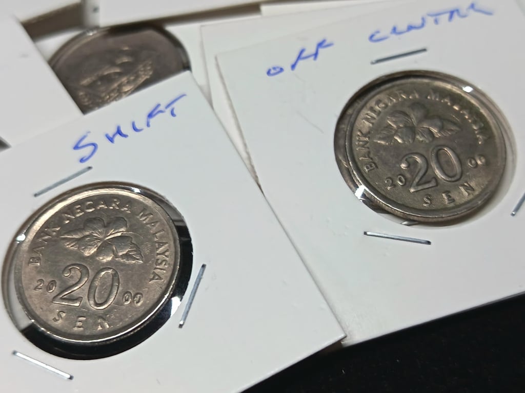 40pcs Lot: Malaysia. 20 Sen. 1990 - 2011. Mix Condition. Minor ERROR. KM#52