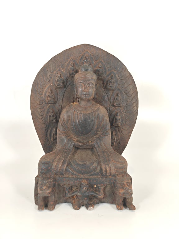 清代 铜制佛陀坐像 Qing Dynasty Bronze Buddha Statue, Qty-1