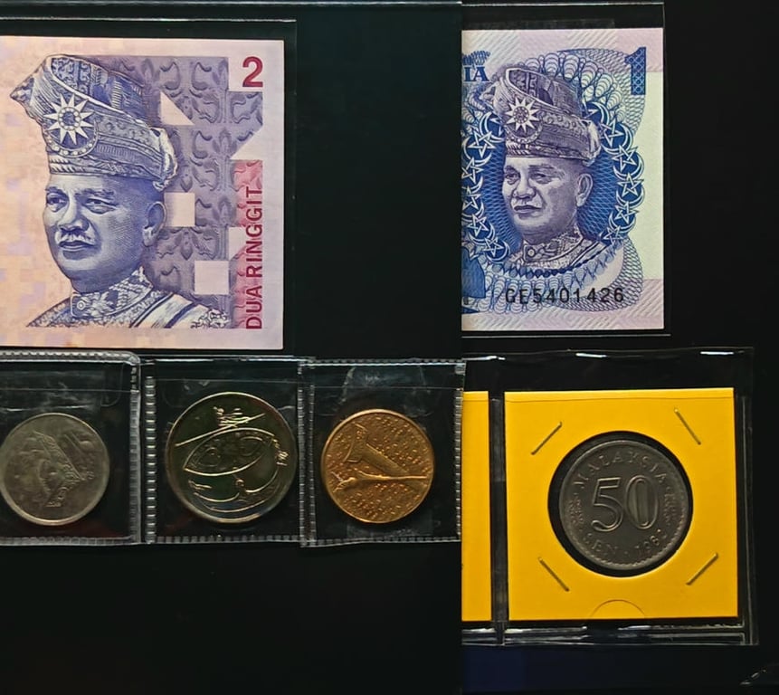 Malaysia, 1 sen - 2 Ringgit & 10 sen - 1 Ringgit, 11 Qty
