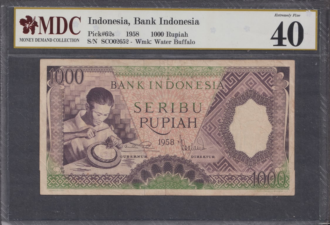Indonesia, 1958, 1000 Rupiah, SCO02652, MDC 40, Qty-1