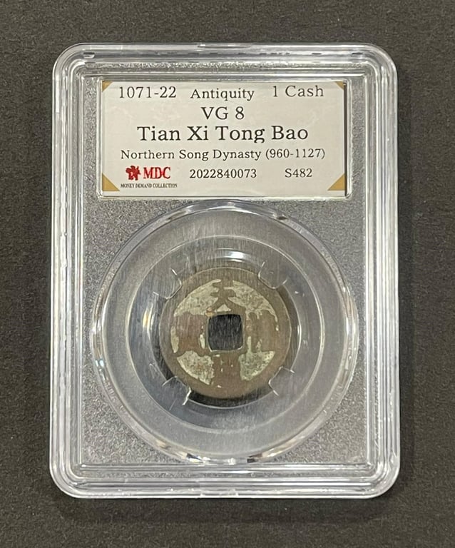 Tian Xi Tong Bao, 1071-22, 1 Cash, Ancient Coin, 2022840073, MDC VG 8, Qty-1