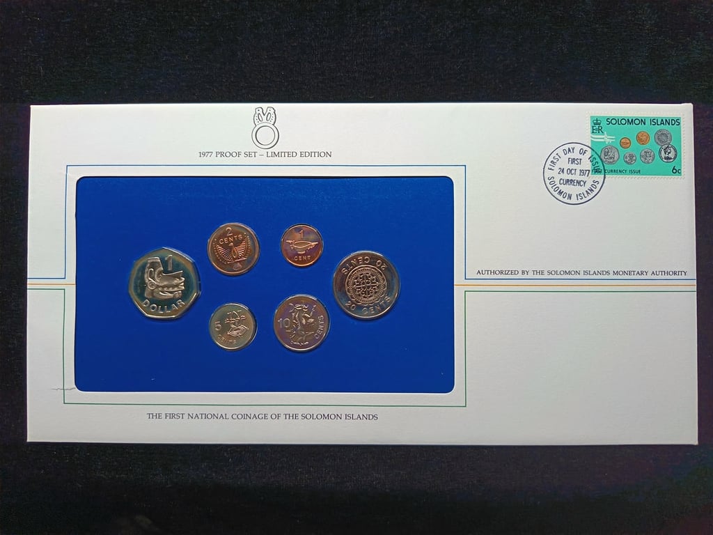 Solomon Islands，1977，1 cent - 1 Dollar，Proof Coin Set - Limited Edition，1 Qty 