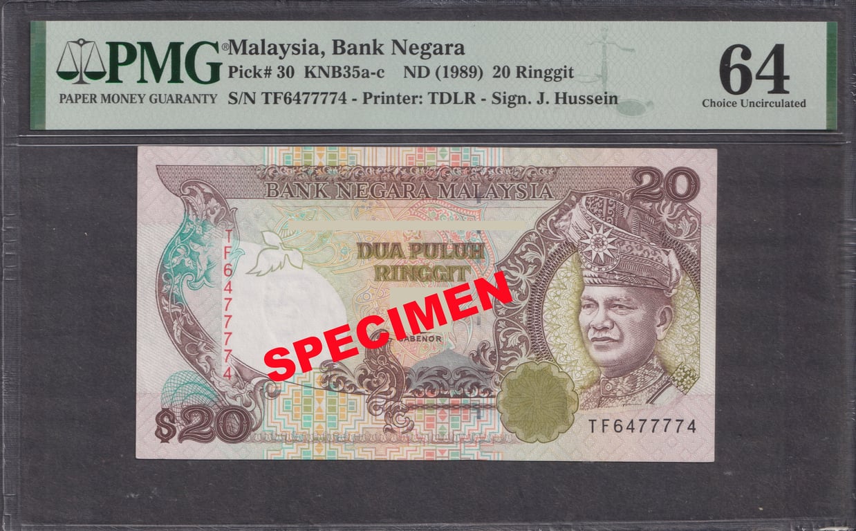 Malaysia, 6th Series, RM20, TF6477774, PMG 64, Qty-1