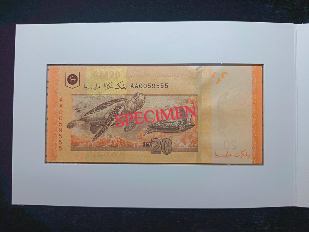 Malaysia，2012，20 Ringgit，AA 0059555，Sign.Z.Aziz，UNC，Leopard S/N #555's / First Prefix #AA's，1 Qty 