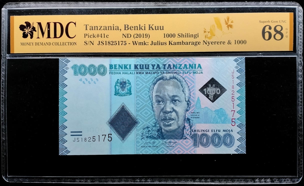P#41c. Tanzania. 1000 Shilingi. 2019. JS1825175. MDC 68 GPQ