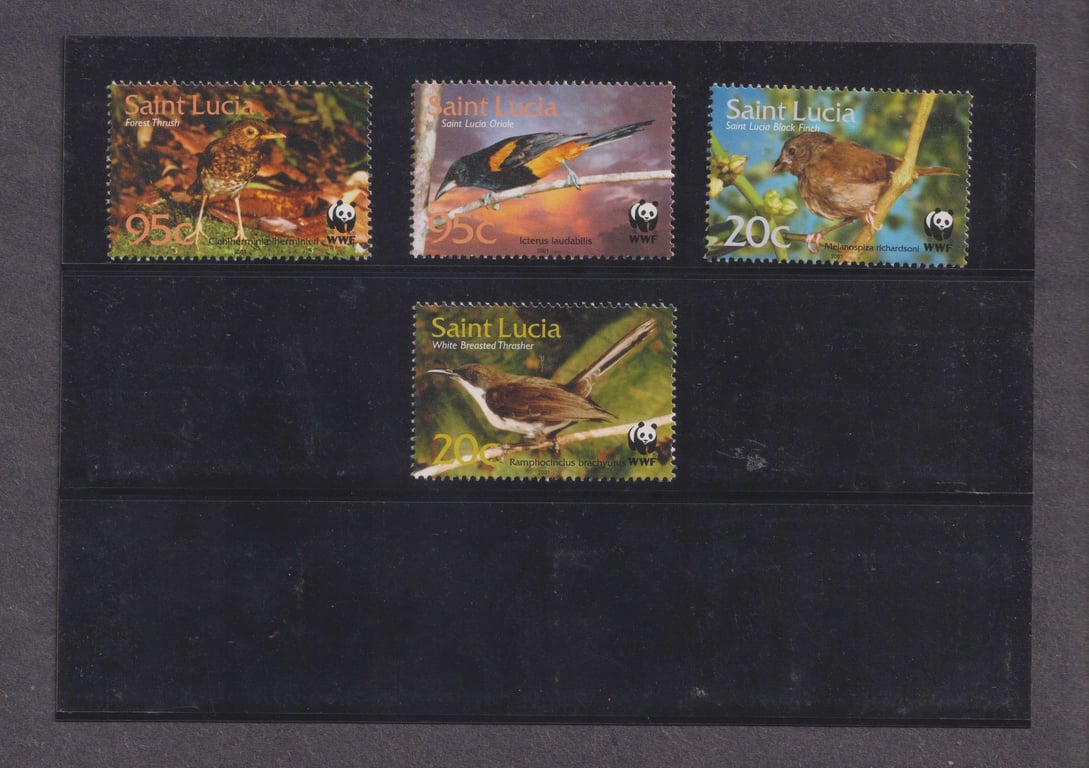 Saint Lucia, 2001, Stamp, Stamp, MNH, World Wildlife Fund (WWF), 95C, 20C, Sold as is
