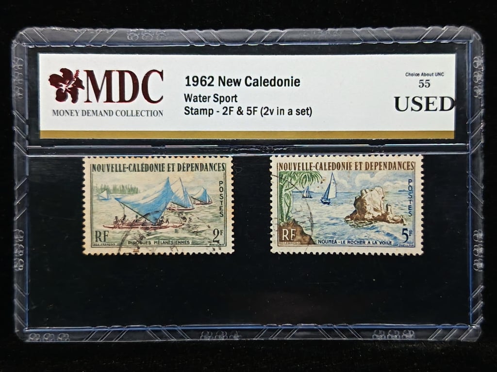 New Caledonie. 2F & 5F ( 2v in a set ). 1962. MDC 55 USER