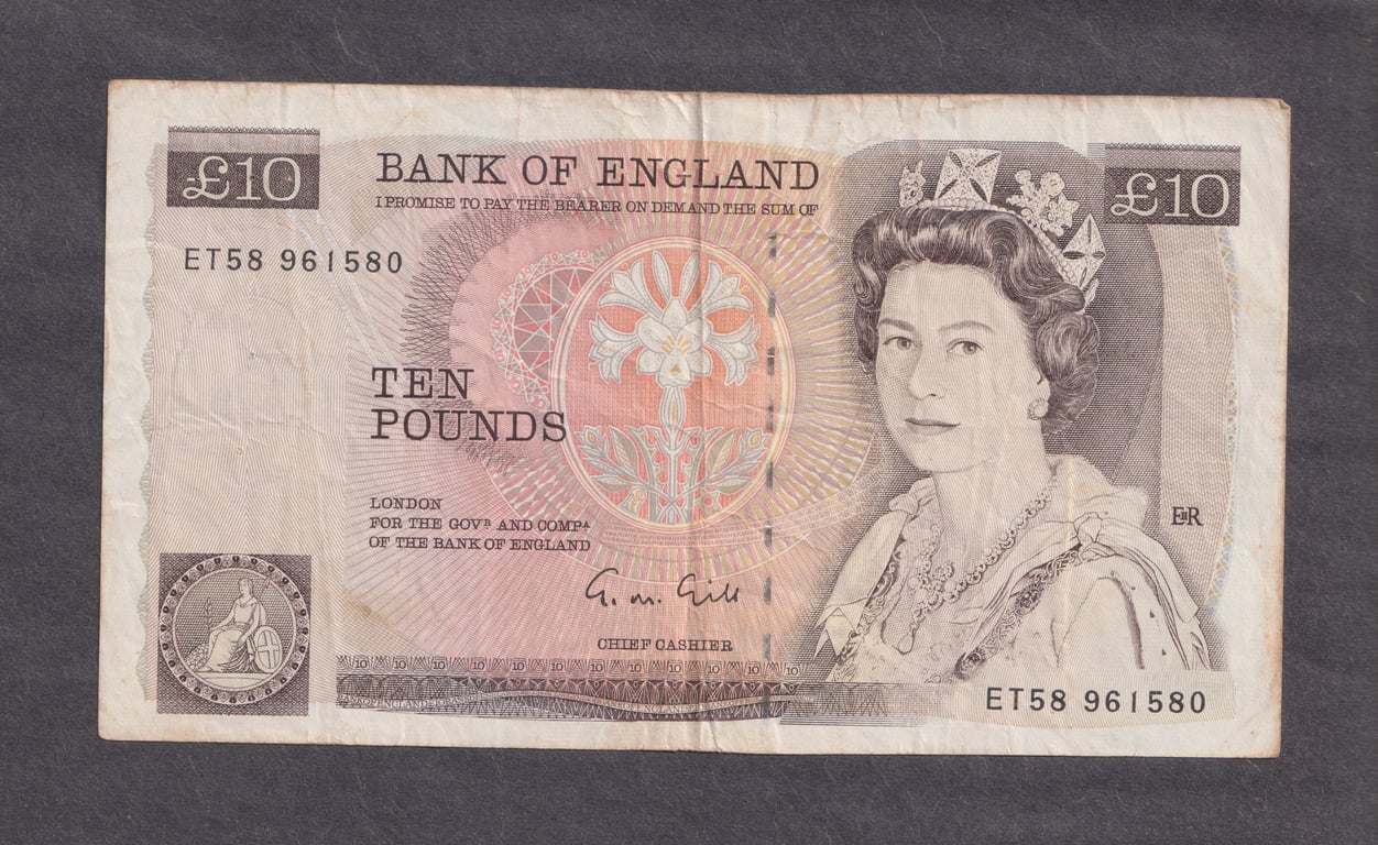 England, 10 Dollors, ET58 961580, GVF, Qty-1