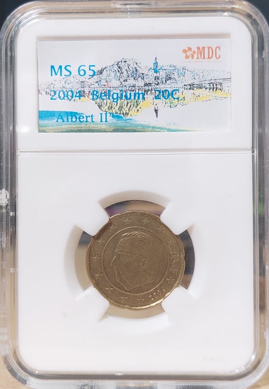 Belgium, 2004, 20 Cents, MDC MS 65