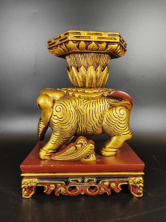 2. Pair of Gilt Wood Peace Elephant/110_12.jpg