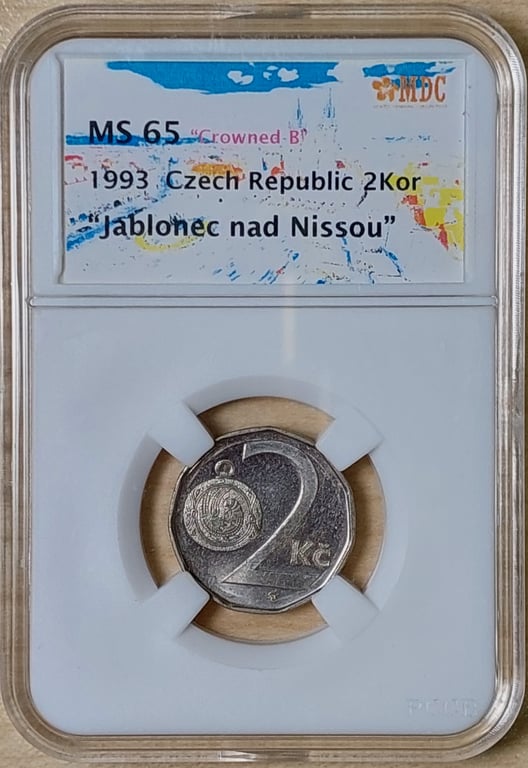 Czech Republic, 1993, 2 Kor, MDC MS 65
