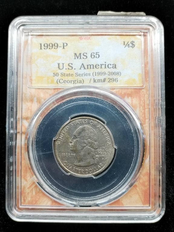 America，1999-P，1/4 Quarter Dollars，MDC MS 65，1 Qty 