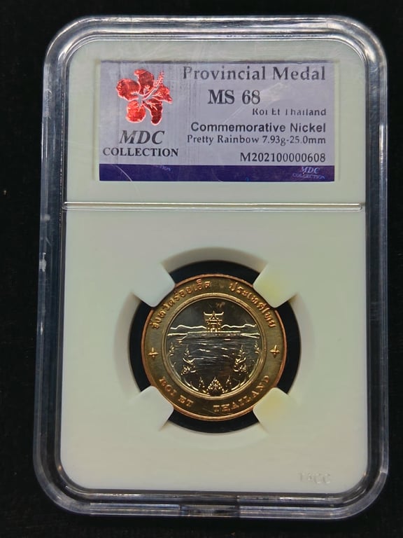 Thailand，Commemorative，MDC MS 68，Qty 