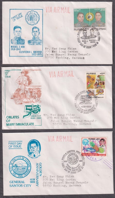 Philippines, Stamp, FDC, Used, Sold as is