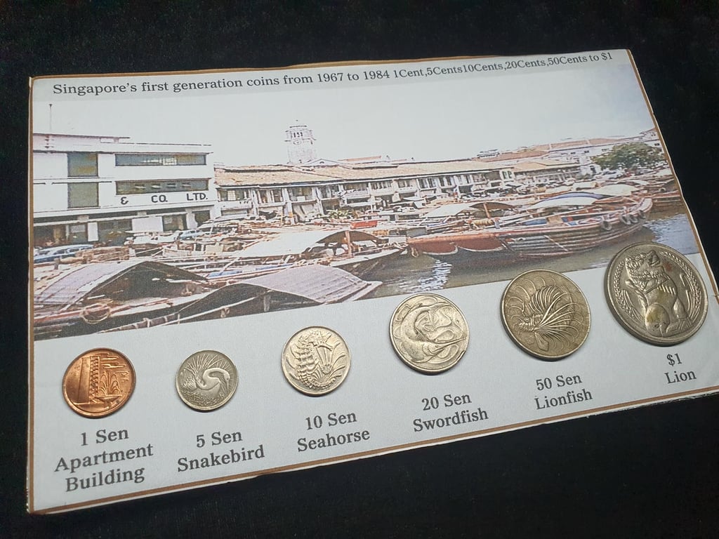 Singapore，1967-1984，1 Cent - 1 Dollar，Coin Set，1 Qty 