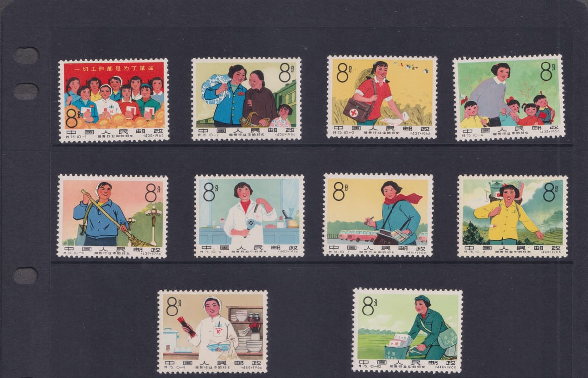 China, 1966, Stamp, Stamp, MNH, 中国人民邮政，服務行業中的女性 Women in Service Trades, Sold as is