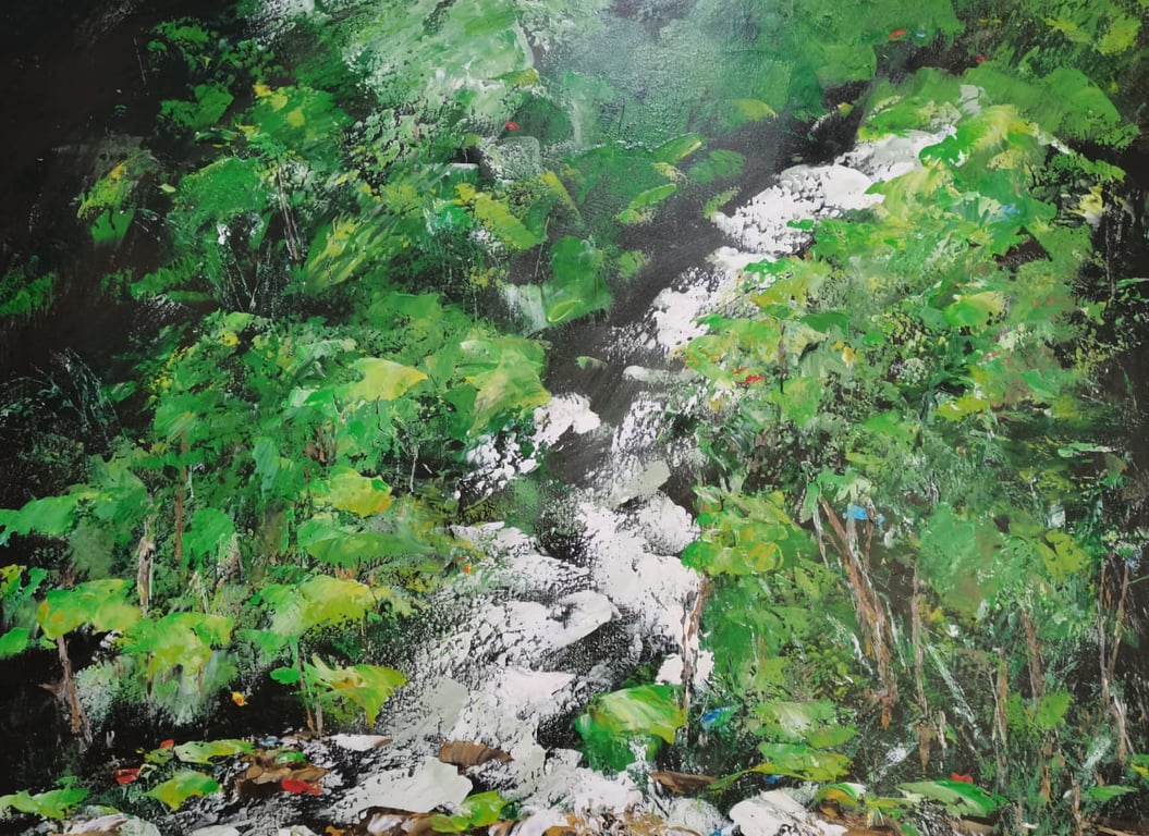 林间瀑影 · Forest Flow