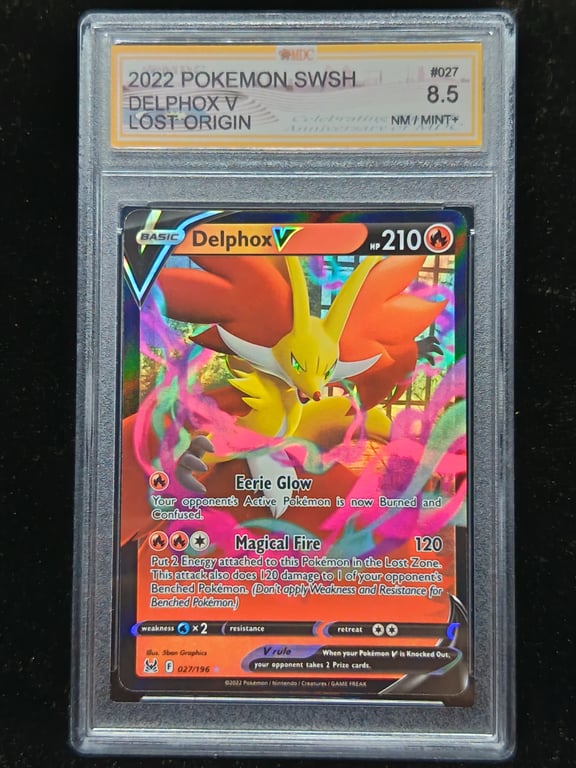 Pokemon，2022，Delphox V，#027，MDC 8.5，Qty 1