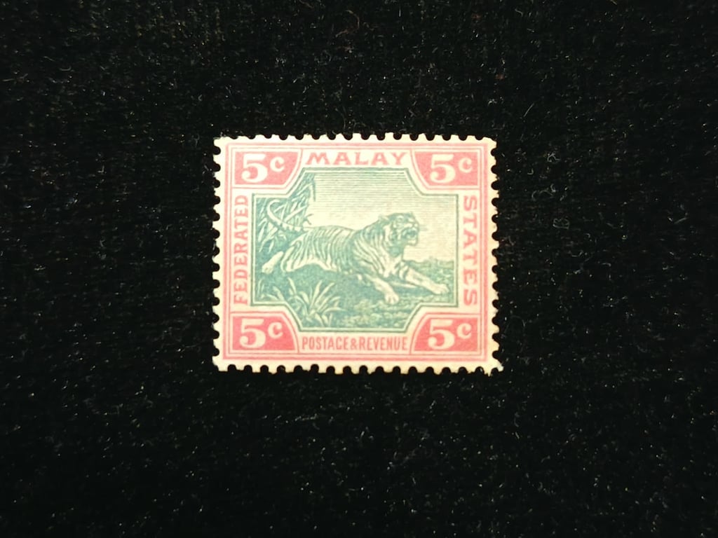 Malaya，1901 - 1904，5c，Stamp，AU - UNC，1 Qty 