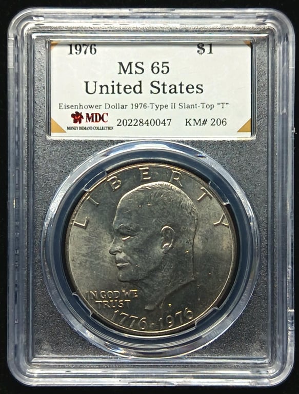 KM#206, United States. 1 Dollar. 1976. MDC MS65