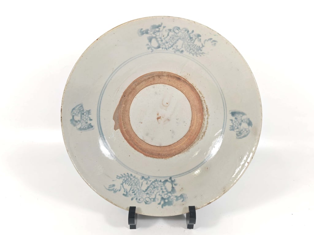 Late Qing Dynasty Large Dragon Plate
晚清 龙纹大盘