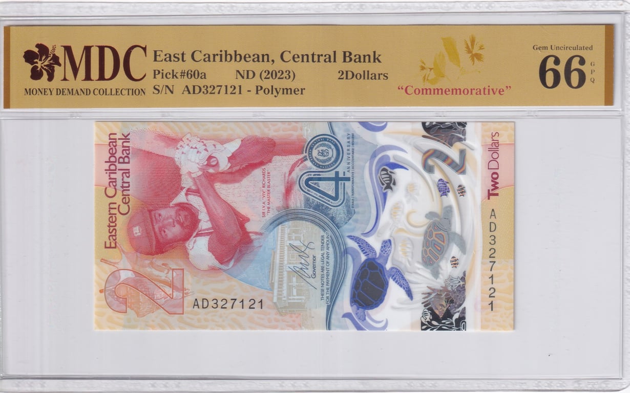 East Caribbean, 2023, 2 Dollars, AD327121, MDC 66 GPQ